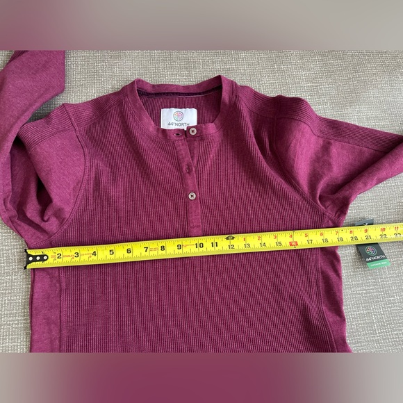 44° North Women’s Waffle Knit Henley Long Sleeve Top Size L Purple NWT - Picture 11 of 13